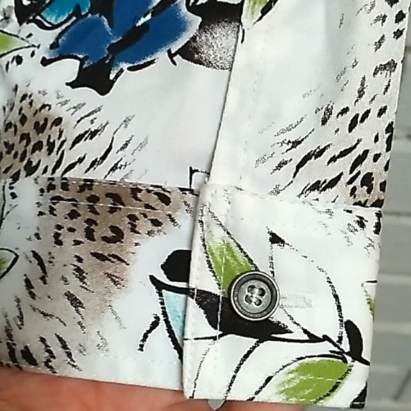 Additions By Chico's Floral/Animal Print Zip Up Jacket. Size 1 (Medium) NWT - Picture 8 of 13